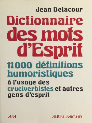 cover image of Dictionnaire des mots d'esprit